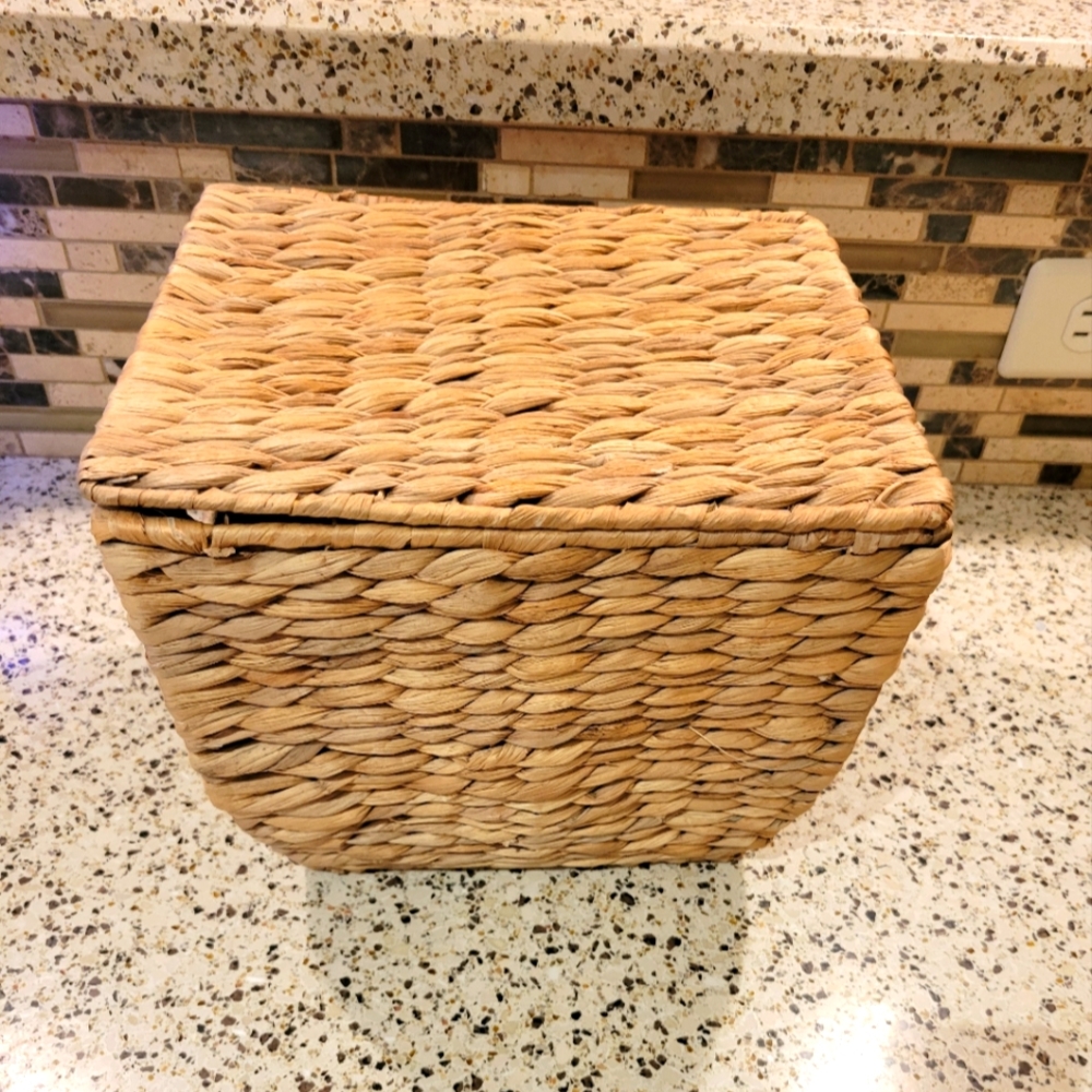 Basket With Attached Lid